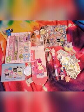 Sanrio & Baby Three Character Stationery Bundle Hello Kitty Disney Capybara